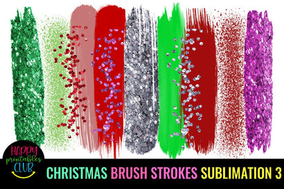 Christmas Brush Strokes Sublimation-Brush Strokes Background Sublimation Happy Printables Club 