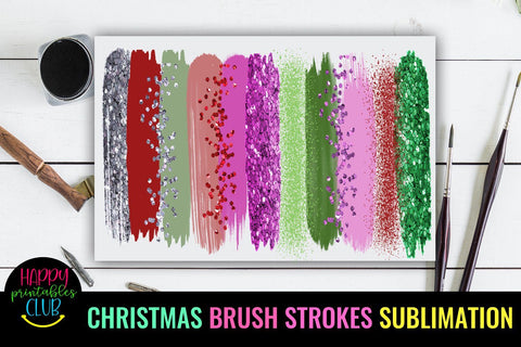 Christmas Brush Strokes Sublimation-Brush Strokes Background Sublimation Happy Printables Club 