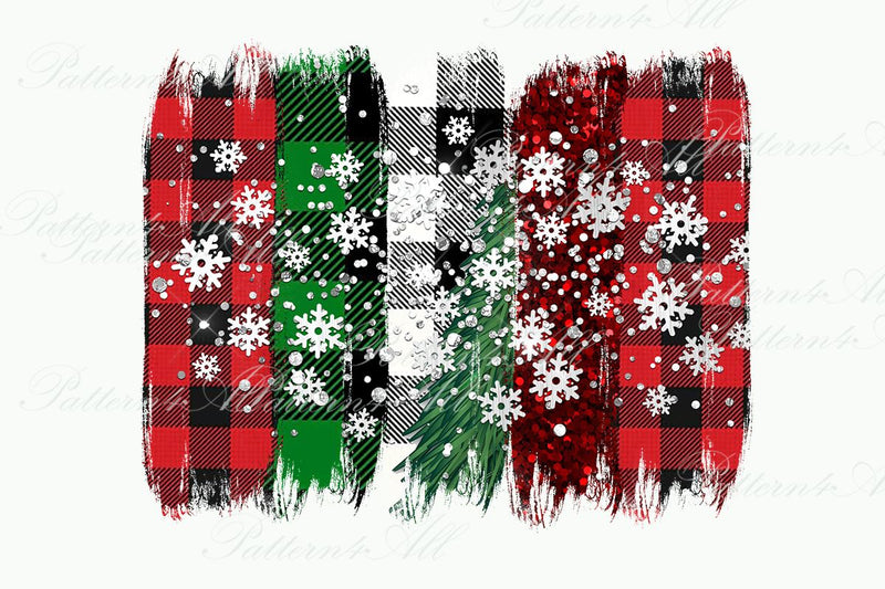 Christmas brushstrokes background,Xmas backsplash, sublimation, scrapbook background,Christmas Plaid with snowflakes backsplash, PNG file Sublimation ArtStudio 