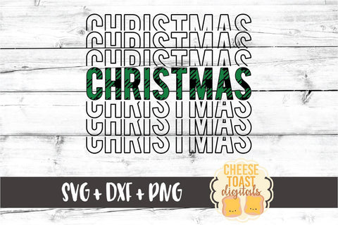 Christmas - Buffalo Plaid Christmas Mirror Word SVG PNG DXF Cut Files SVG Cheese Toast Digitals 
