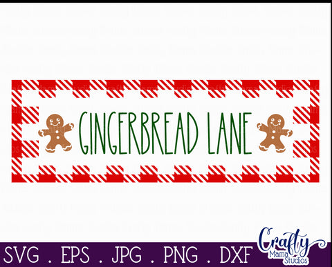 Christmas Buffalo Plaid Farmhouse, Gingerbread Lane Cut File SVG Crafty Mama Studios 