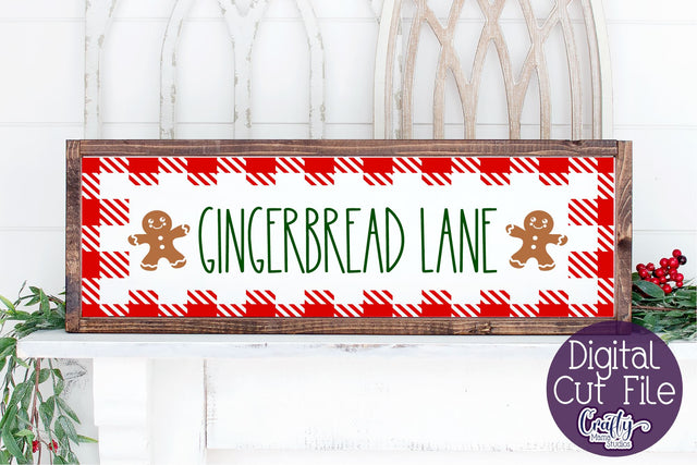 Christmas Buffalo Plaid Farmhouse, Gingerbread Lane Cut File SVG Crafty Mama Studios 