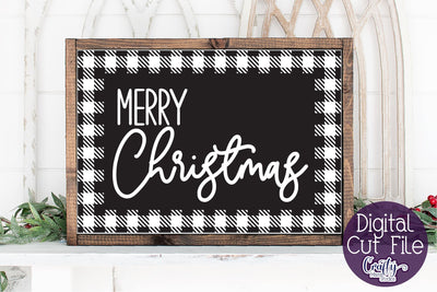 Christmas Buffalo Plaid Farmhouse, Merry Christmas Svg SVG Crafty Mama Studios 