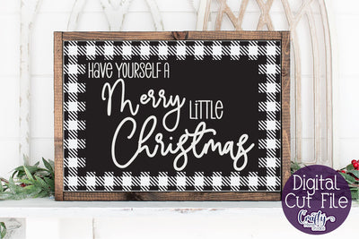 Christmas Buffalo Plaid Farmhouse, Merry Little Christmas SVG Crafty Mama Studios 