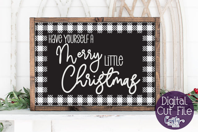 Christmas Buffalo Plaid Farmhouse, Merry Little Christmas SVG Crafty Mama Studios 
