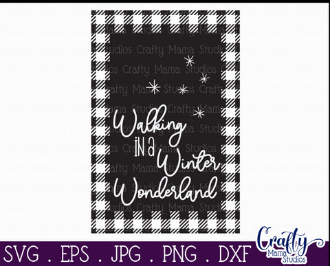 Christmas Buffalo Plaid Farmhouse, Winter Wonderland Svg SVG Crafty Mama Studios 