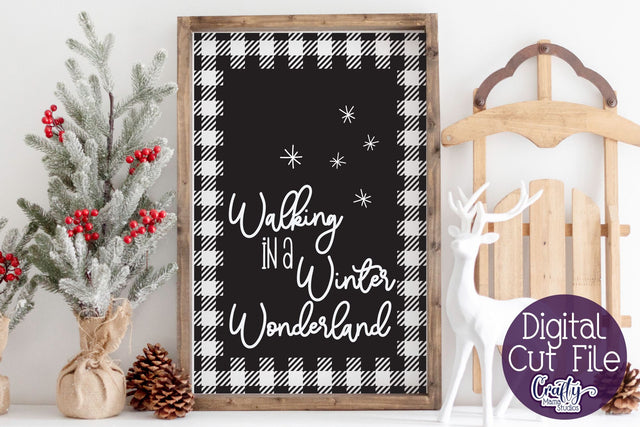 Christmas Buffalo Plaid Farmhouse, Winter Wonderland Svg SVG Crafty Mama Studios 