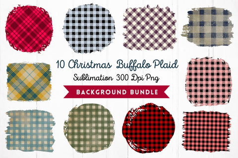 Christmas buffalo plaid sublimation background Bundle Sublimation Regulrcrative 