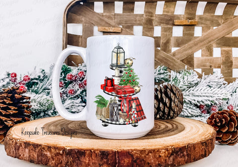 Christmas Buffalo Plaid Tiered Tray, Sublimation PNG Sublimation Keepsake Treasures Designs LLC. 