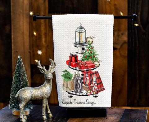 Christmas Buffalo Plaid Tiered Tray, Sublimation PNG Sublimation Keepsake Treasures Designs LLC. 