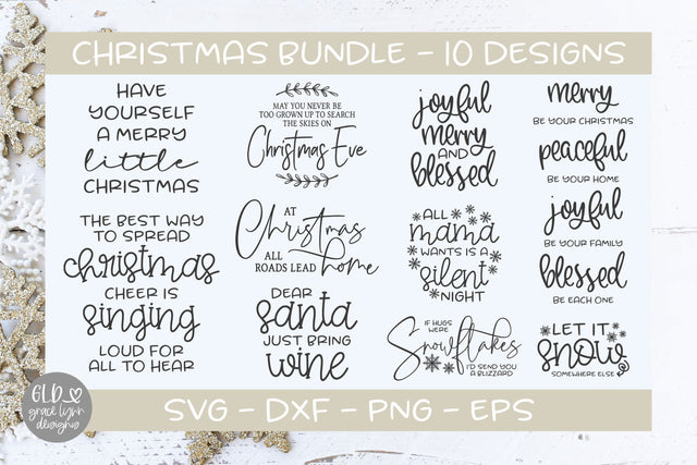 Christmas Bundle - 10 Designs SVG Grace Lynn Designs 