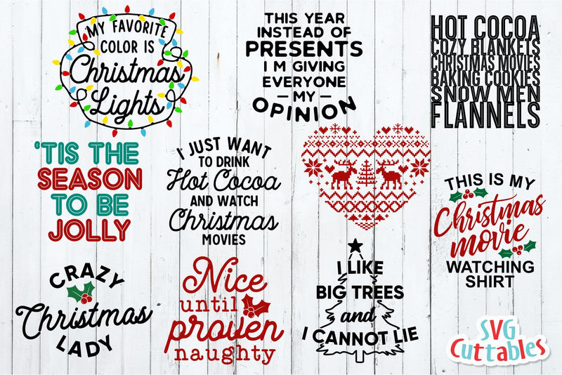 Christmas Bundle 2 svg - Christmas svg - Cut File - Shirt Design Bundle ...