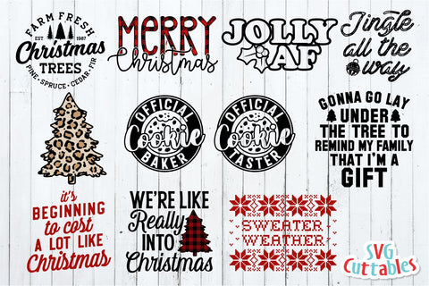 Christmas Bundle 2 svg - Christmas svg - Cut File - Shirt Design Bundle - svg - eps - dxf - png - Silhouette - Cricut File - Digital File SVG Svg Cuttables 