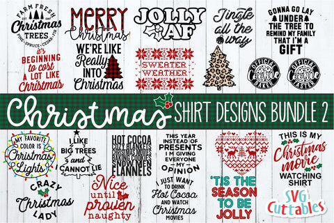 Christmas Bundle 2 svg - Christmas svg - Cut File - Shirt Design Bundle - svg - eps - dxf - png - Silhouette - Cricut File - Digital File SVG Svg Cuttables 