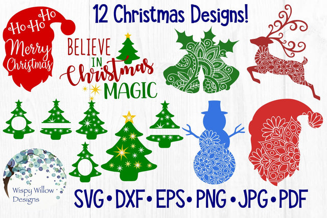 Christmas Bundle 2 SVG Wispy Willow Designs