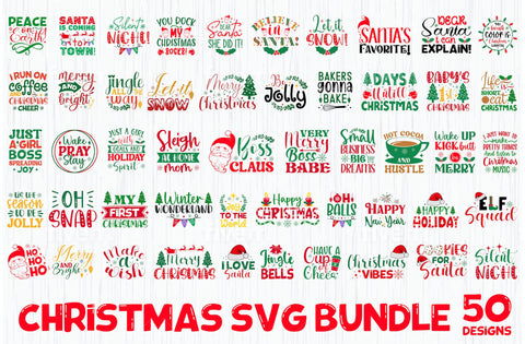 Christmas Bundle 50 SVG Files SVG Elise Cellucci 