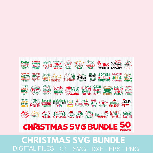 Christmas Bundle 50 SVG Files SVG Elise Cellucci 