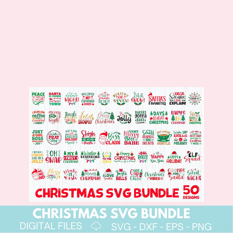 Christmas Bundle 50 SVG Files SVG Elise Cellucci 