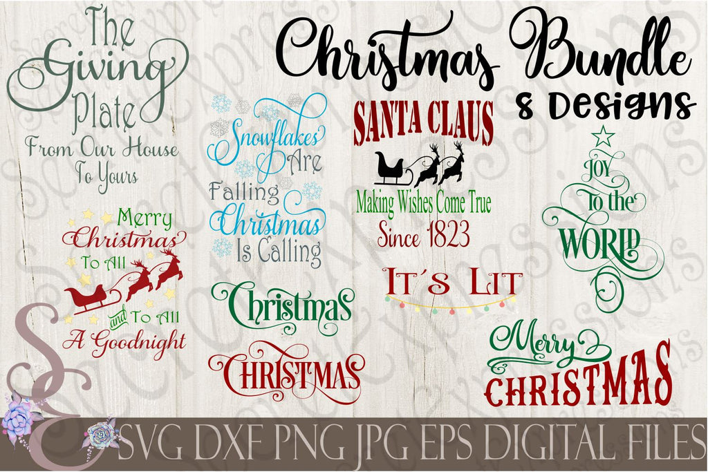 Christmas Bundle 8 SVG Designs - So Fontsy