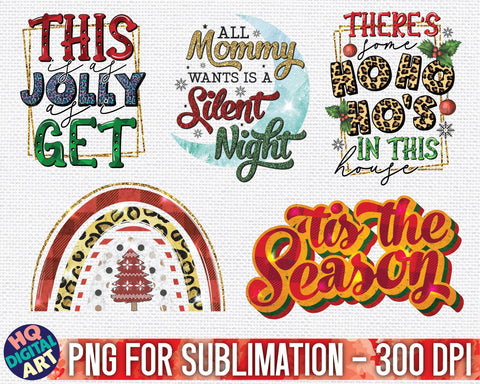 Christmas Bundle PNG Sublimation SVG HQDigitalArt 