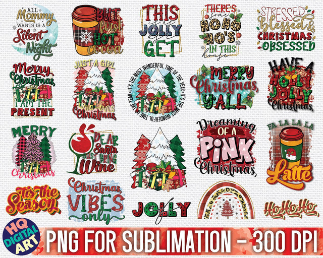 Christmas Bundle PNG Sublimation SVG HQDigitalArt 
