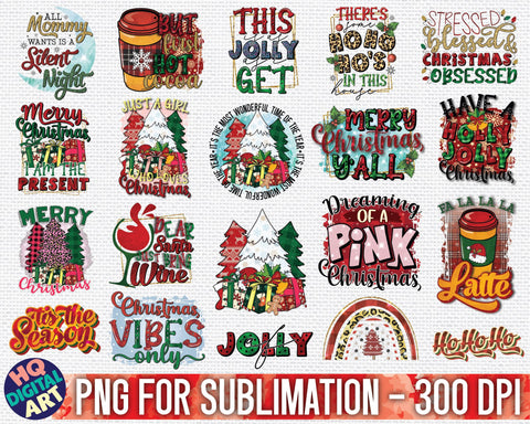 Christmas Bundle PNG Sublimation SVG HQDigitalArt 