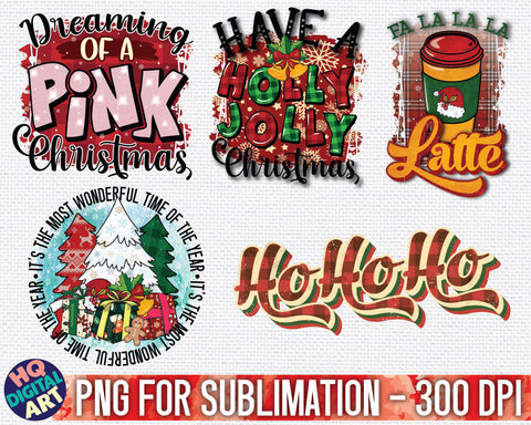 Christmas Bundle PNG Sublimation SVG HQDigitalArt 