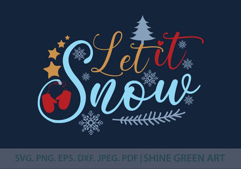 Christmas Bundle SVG - 12 Files, Quotes, Winter SVG Shine Green Art 