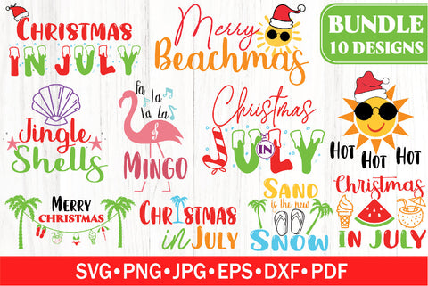 Christmas Bundle SVG | Christmas In July Bundle SVG | Summer SVG | SVG SeventhHeavenStudios 