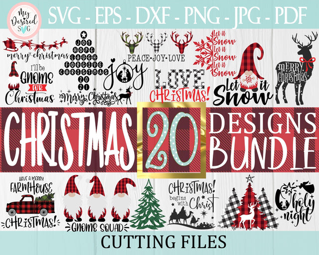 Christmas Bundle svg Cut File, Christmas SVG File, Holiday SVG Designs, santa reindeer svg, Bow SVG, Tree SVG SVG MyDesiredSVG 