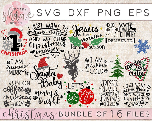 Christmas Bundle SVG Poppy Shine Design