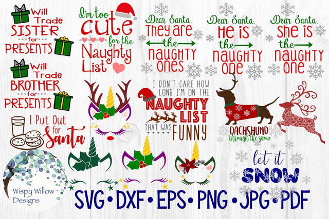 Christmas Bundle SVG Wispy Willow Designs