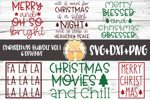 Christmas Bundle Vol 1 - Holiday SVG PNG DXF Cut Files SVG Cheese Toast Digitals 