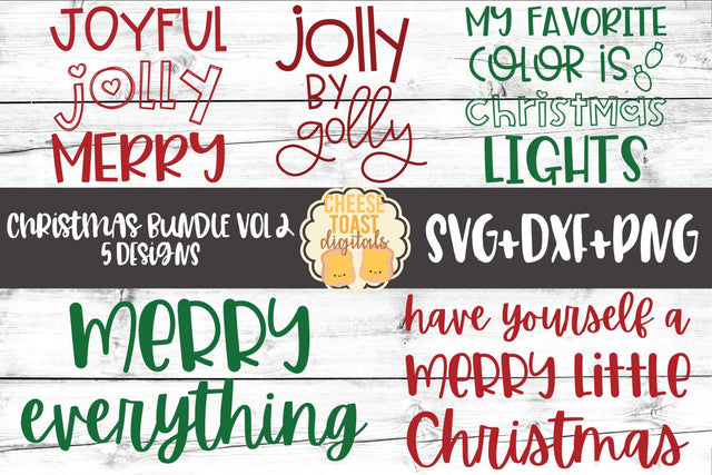 Christmas Bundle Vol 2 - Holiday SVG PNG DXF Cut Files SVG Cheese Toast Digitals