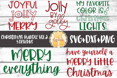 Christmas Bundle Vol 2 - Holiday SVG PNG DXF Cut Files SVG Cheese Toast Digitals 