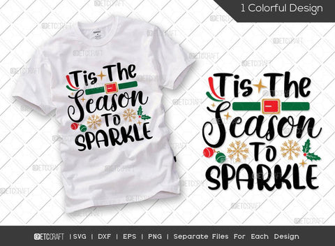 Christmas Bundle Vol-31 | I'm Not Short Tall Elf Svg | Christmas Vibes Only Svg | Tis The Season To Sparkle Svg | Let's Get Lit | You Serious Clark Svg | T-shirt Design SVG ETC Craft 