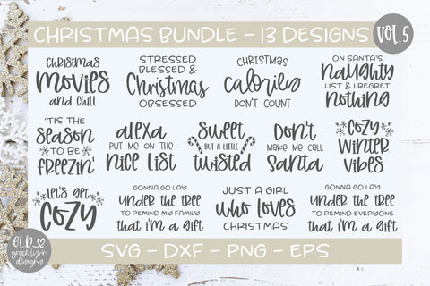 Christmas Bundle Vol. 5 – 13 Designs SVG Grace Lynn Designs 