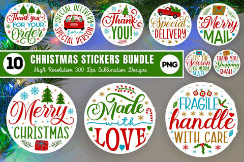Christmas Business Sticker Bundle Sublimation Regulrcrative 