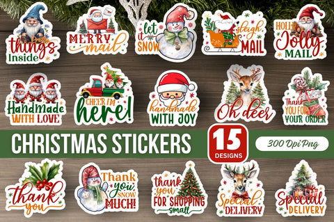 Christmas Business Stickers Bundle Sublimation Regulrcrative 