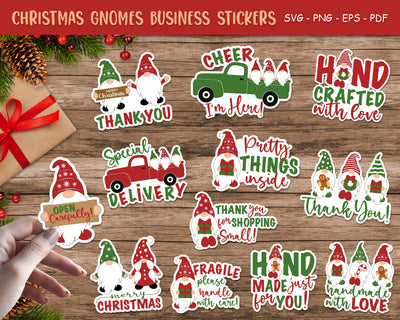 Christmas Business Stickers Bundle Svg, Small Business Stickers Bundle Png, Thank You Business Stickers SVG SvgMonkeys 