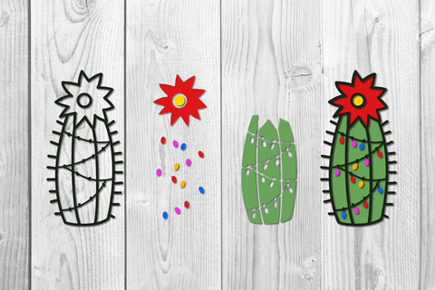 Christmas Cactus Svg Christmas Cut File SVG dadan_pm 