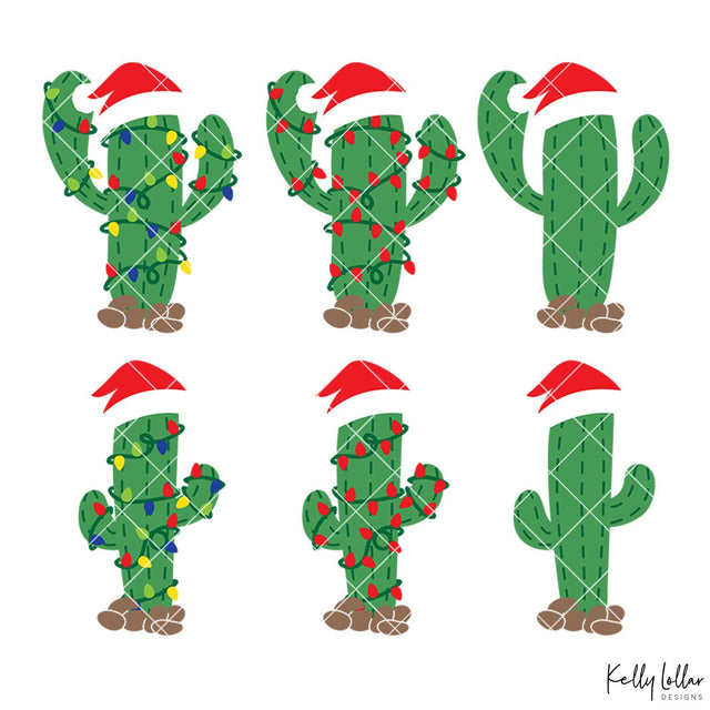 Christmas Cactus SVG Kelly Lollar Designs 