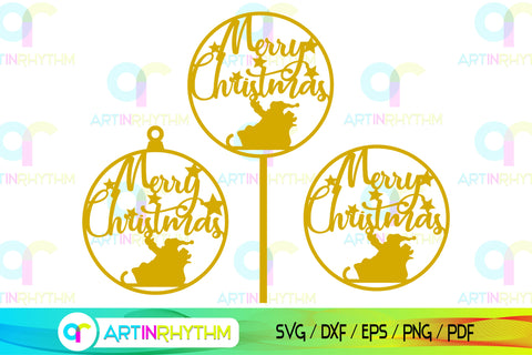 Christmas cake topper svg SVG Artinrhythm shop 