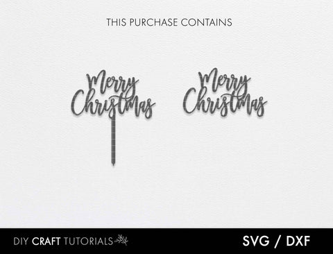 Christmas Cake Topper SVG SVG DIY Craft Tutorials 
