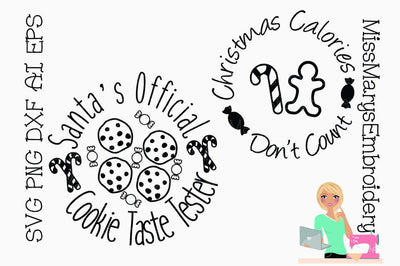 Christmas Calorie Cookies SVG MissMarysEmbroidery 
