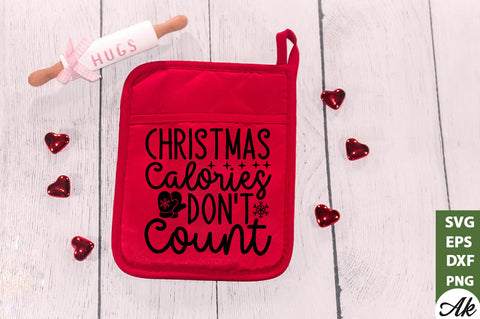 Christmas calories don't count Pot Holder SVG SVG akazaddesign 
