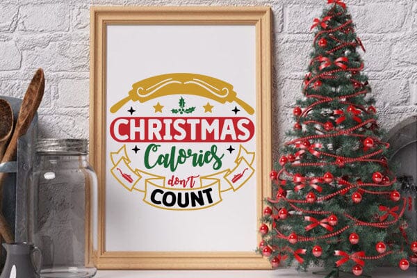 Christmas calories dont count SVG Angelina750 