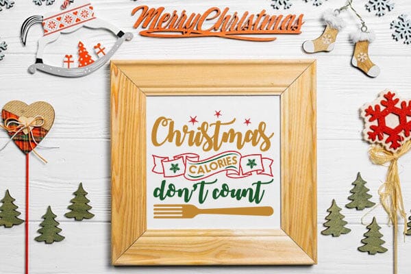 Christmas calories dont count SVG Angelina750 