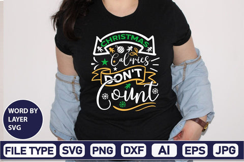 Christmas Calories Don't Count SVG Cut File SVG DesignPlante 503 