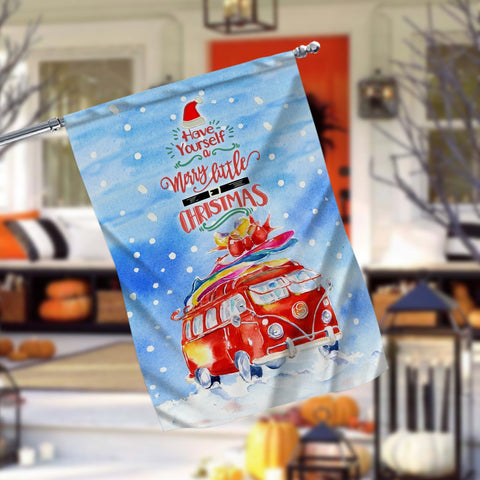 Christmas Camper Garden Flag - 12x18 Garden Flag Sublimation Design Download PNG File Instant Download Sublimation CaldwellArt 
